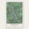 Lake Royale, North Carolina map print, the full design