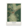 Map of Leggett, North Carolina, 12 x 18 inch unframed archival matte print