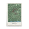 Map of Lenoir, North Carolina, 12 x 18 inch unframed archival matte print