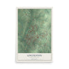 Map of Lincolnton, North Carolina, 12 x 18 inch unframed archival matte print