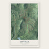 Linville, North Carolina map print, the full design