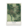 Map of Lucama, North Carolina, 12 x 18 inch unframed archival matte print