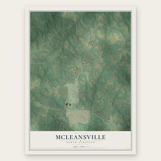 McLeansville, North Carolina map print, the full design