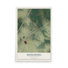 Map of Middleburg, North Carolina, 12 x 18 inch unframed archival matte print
