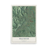 Map of Mills River, North Carolina, 12 x 18 inch unframed archival matte print