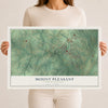 Map of Mount Pleasant, North Carolina, 12 x 18 inch unframed archival matte print