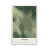 Map of Oak City, North Carolina, 12 x 18 inch unframed archival matte print