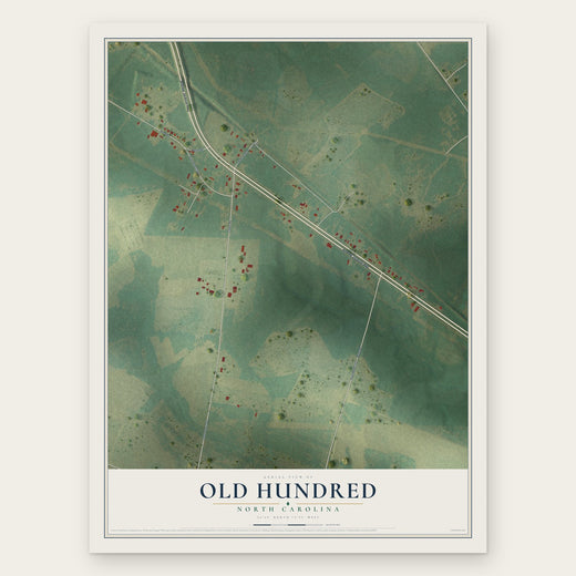 Old Hundred, North Carolina map print, the full design