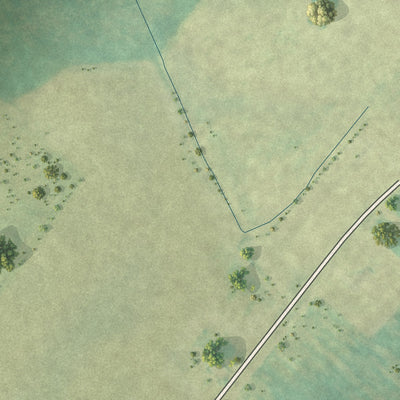 Second close-up of the map of Orrum, North Carolina print showing more streets and buildings