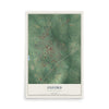 Map of Oxford, North Carolina, 12 x 18 inch unframed archival matte print