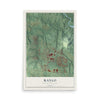 Map of Ranlo, North Carolina, 12 x 18 inch unframed archival matte print
