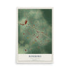 Map of Roseboro, North Carolina, 12 x 18 inch unframed archival matte print