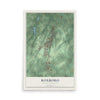Map of Roxboro, North Carolina, 12 x 18 inch unframed archival matte print