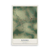 Map of Roxobel, North Carolina, 12 x 18 inch unframed archival matte print