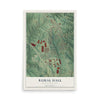 Map of Rural Hall, North Carolina, 12 x 18 inch unframed archival matte print