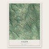 Salem, North Carolina map print, the full design