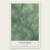 Saxapahaw, North Carolina map print, the full design
