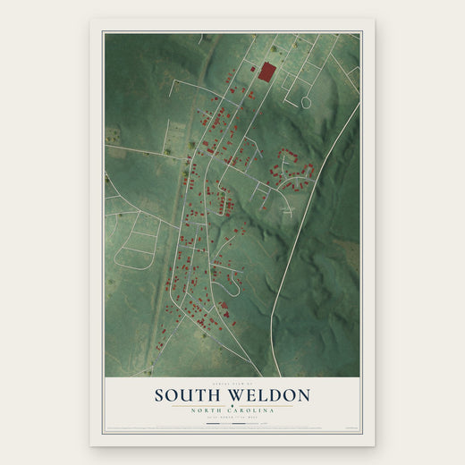 South Weldon, North Carolina map print, the full design