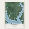 Southmont, North Carolina map print, the full design