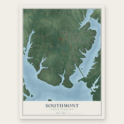 Southmont, North Carolina map print, the full design