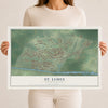 Map of St. James, North Carolina, 12 x 18 inch unframed archival matte print