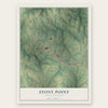 Stony Point, North Carolina map print, the full design