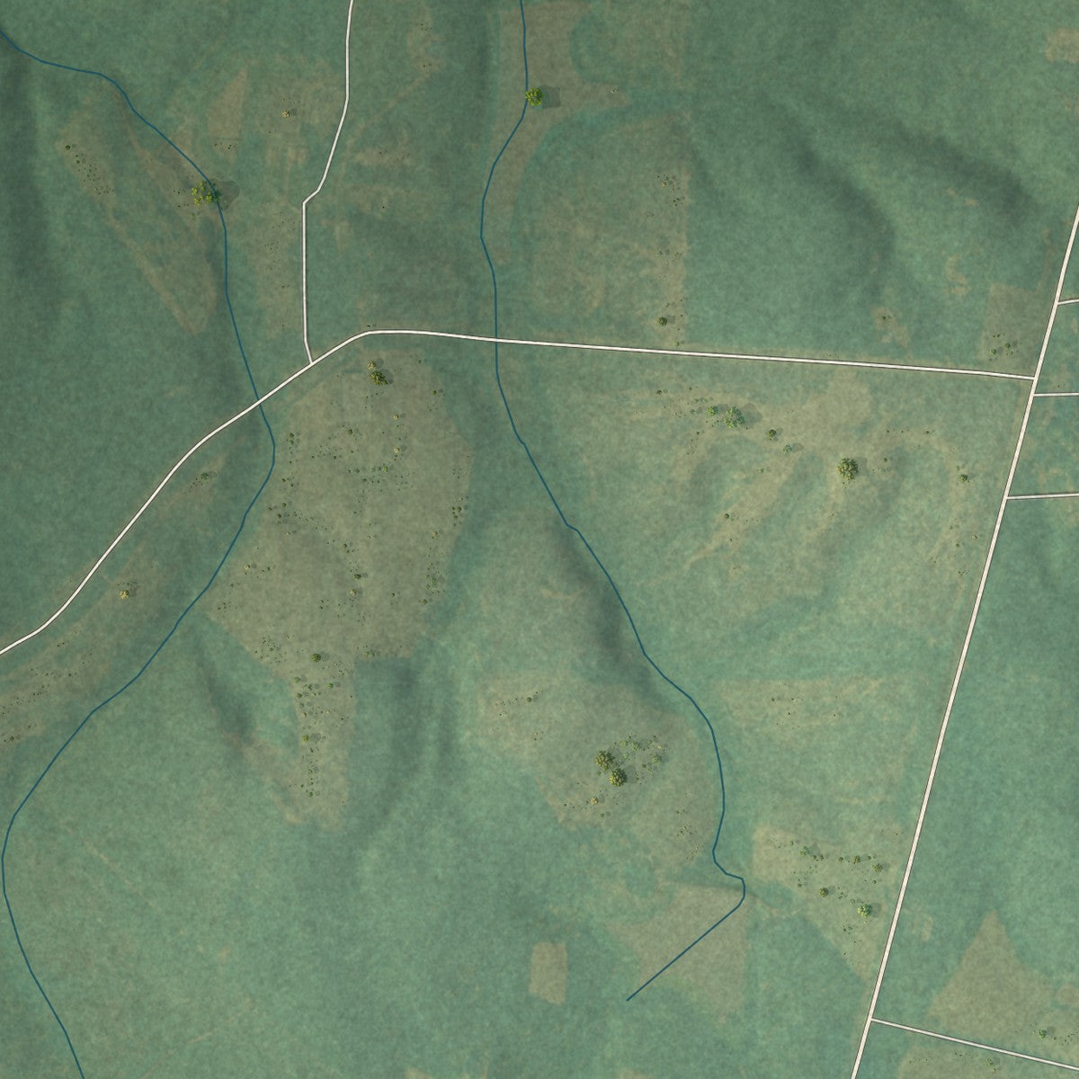 Second close-up of the map of Stovall, North Carolina print showing more streets and buildings