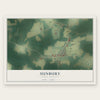Sunbury, North Carolina map print, the full design