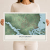 Map of Swansboro, North Carolina, 12 x 18 inch unframed archival matte print