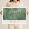 Map of Swepsonville, North Carolina, 12 x 18 inch unframed archival matte print