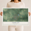 Map of Tabor City, North Carolina, 12 x 18 inch unframed archival matte print