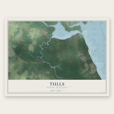 Tulls, North Carolina map print, the full design