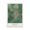Map of Warrenton, North Carolina, 12 x 18 inch unframed archival matte print