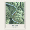 Whittier, North Carolina map print, the full design