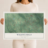 Map of Wilson's Mills, North Carolina, 12 x 18 inch unframed archival matte print