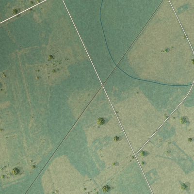 Second close-up of the map of Woodland, North Carolina print showing more streets and buildings