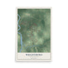 Map of Wrightsboro, North Carolina, 12 x 18 inch unframed archival matte print