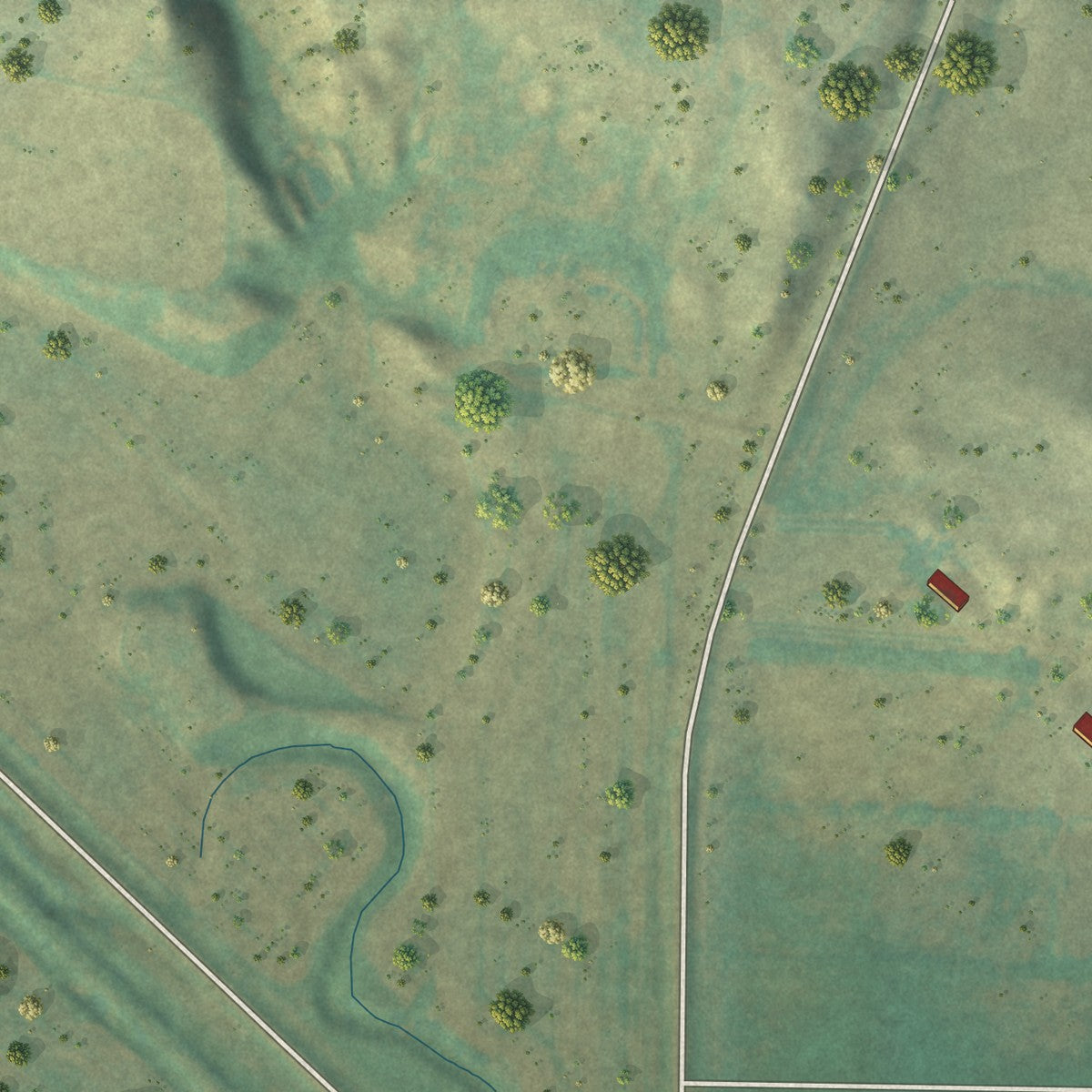 Second close-up of the map of Almont, North Dakota print showing more streets and buildings