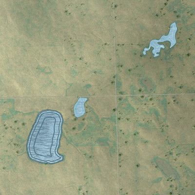 Close-up of the map of Alsen, North Dakota print showing street and building detail