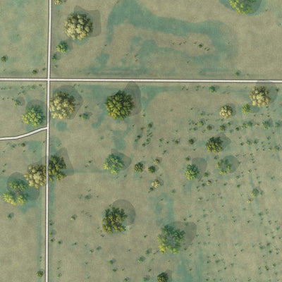 Second close-up of the map of Antler, North Dakota print showing more streets and buildings