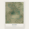 Bantry, North Dakota map print, the full design