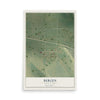 Map of Bergen, North Dakota, 12 x 18 inch unframed archival matte print