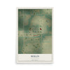Map of Berlin, North Dakota, 12 x 18 inch unframed archival matte print