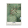 Map of Bisbee, North Dakota, 12 x 18 inch unframed archival matte print