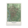 Map of Bismarck, North Dakota, 12 x 18 inch unframed archival matte print