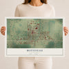 Map of Bottineau, North Dakota, 12 x 18 inch unframed archival matte print