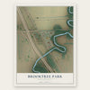 Brooktree Park, North Dakota map print, the full design