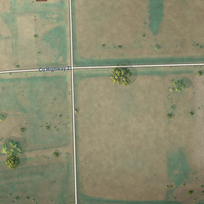 Second close-up of the map of Buxton, North Dakota print showing more streets and buildings
