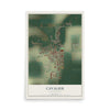 Map of Cavalier, North Dakota, 12 x 18 inch unframed archival matte print