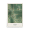 Map of Cayuga, North Dakota, 12 x 18 inch unframed archival matte print